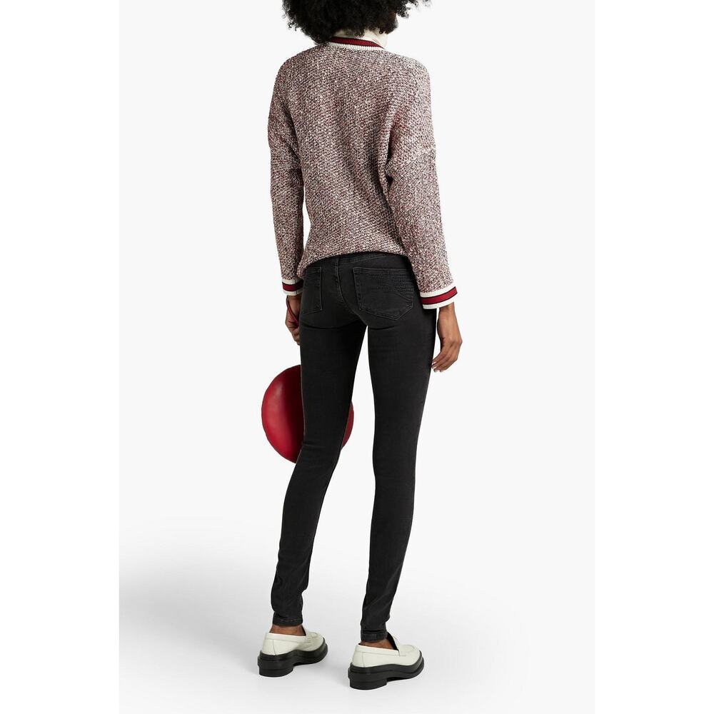 Maje Jaw Skinny Jeans Denim Ankle In Anthracite Black‎